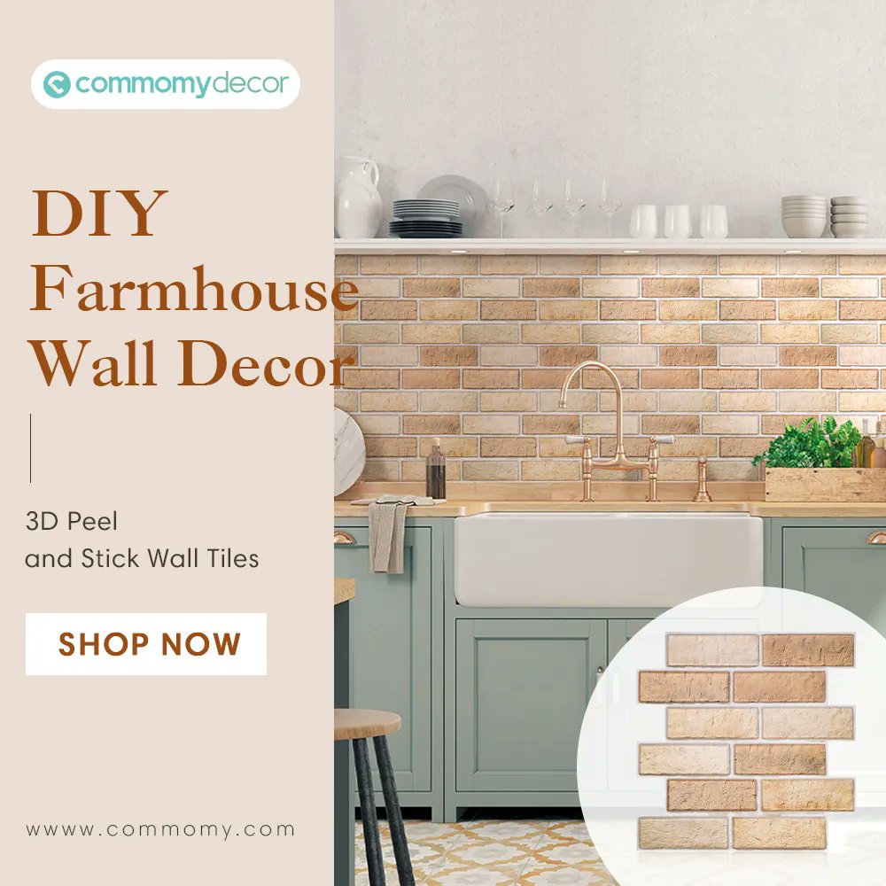 Commomy1's tweet photo. Give Any Room the Farmhouse Rustic Look in Minutes with Our 3D Peel and Stick Wall Tiles.
MORE>>>https://t.co/VAZOg5ryVb
#farmhouse #commomydecor #farmhousestyle #stylefashion #newarrivals #bohemian #bohostyle #simpleliving #redecor #livingrooms #brickwall #walltiles https://t.co/RbXNLofH23
