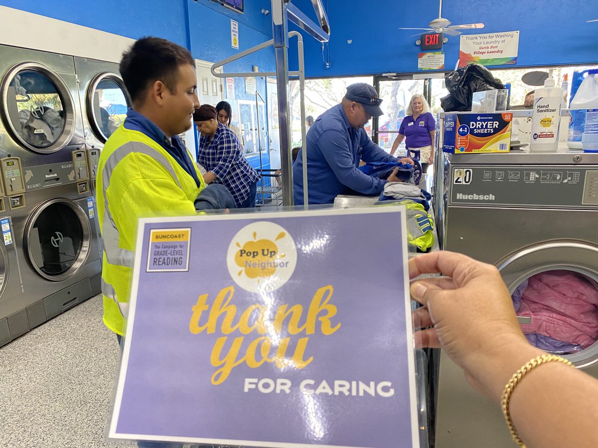 North Port Village Laundry is having a FREE laundry day! These gentleman were so grateful to ⁦<a href="/ThePattersonFdn/">The Patterson Foundation</a>⁩ for the generosity, kindness and care ⁦<a href="/SuncoastCGLR/">Suncoast GL Reading</a>⁩ ⁦<a href="/CurrentLP/">The Laundry Project</a>⁩ ⁦<a href="/MealsWheelsPLUS/">Meals on Wheels PLUS</a>⁩