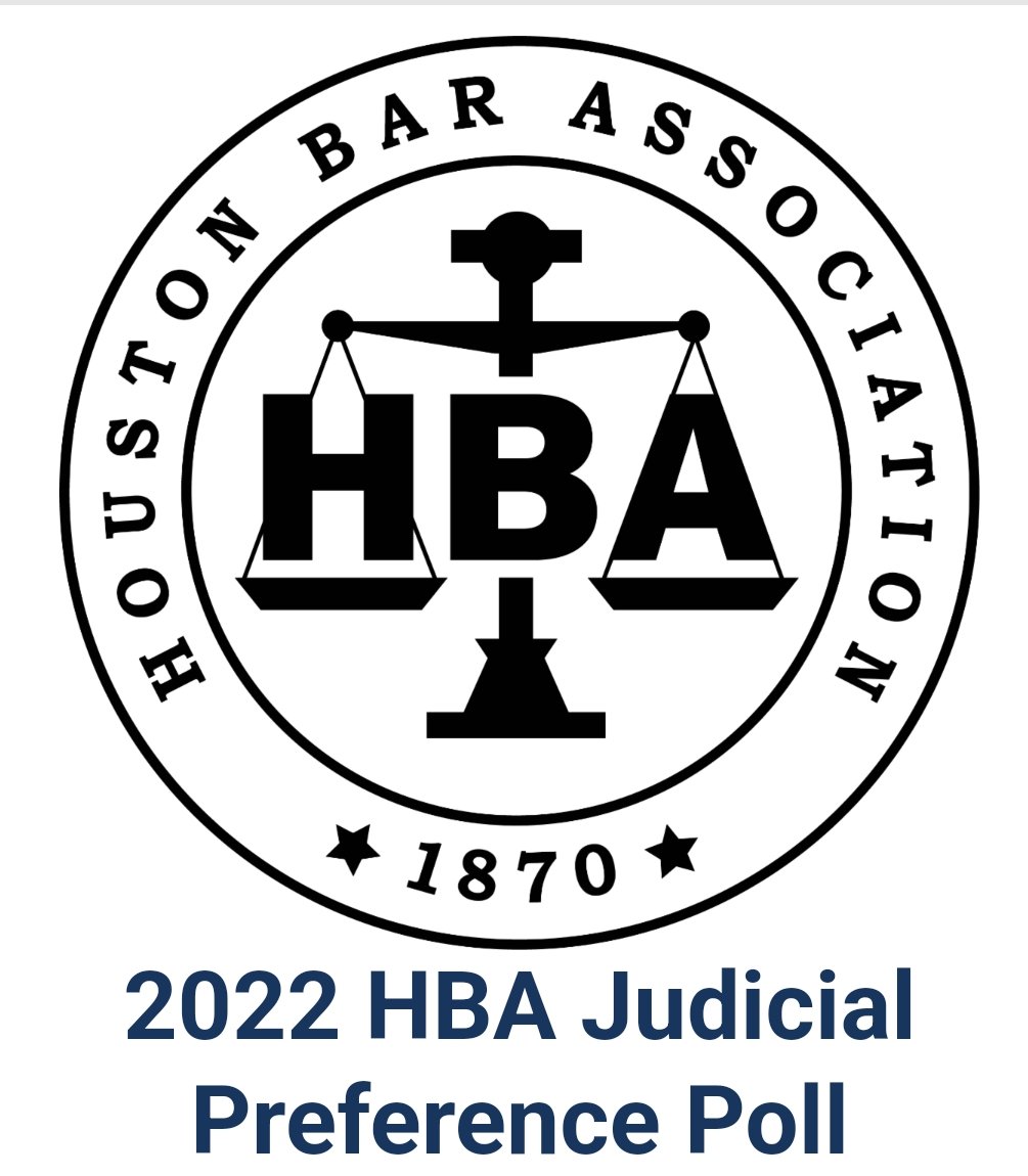 BussForJudge's tweet photo. I am honored to have been chosen by my peers as the preferred candidate for Harris County Criminal Court 5 in the Houston Bar Association Judical Preference Poll. https://t.co/SaywVTktsV
