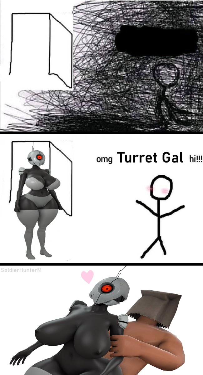 SoldierHunterM's tweet photo. Turret Gal (omg hi Comic and Full Poster)

#Portal2 #Portal #SentryTurret #Sourcefilmmaker #nsfw #sfm #Porn #3dporn #nsfwart #robotgirl #sex https://t.co/NZTsSHYXUu