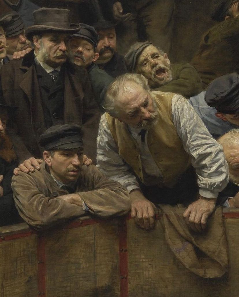 AcademiaAesthe1's tweet photo. Cockfight In Flanders, 1889 by Remy Coggho (1854-1935) https://t.co/0ruj4OQu8E
