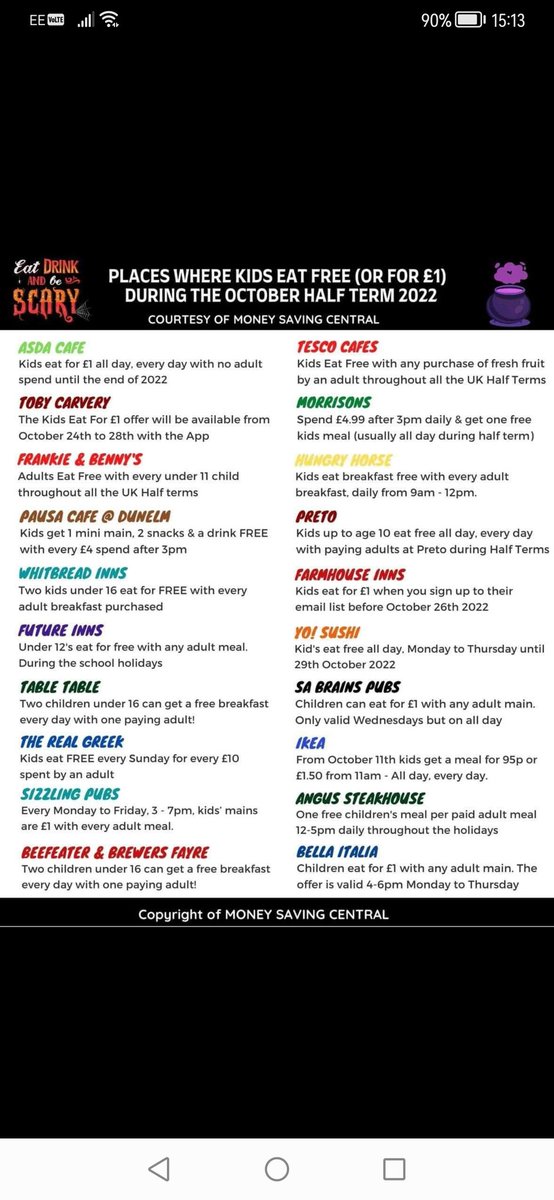 StMichaelsP21's tweet photo. Some offers for kids meals during the October break 🌟 https://t.co/Jo4SMVdMEd
