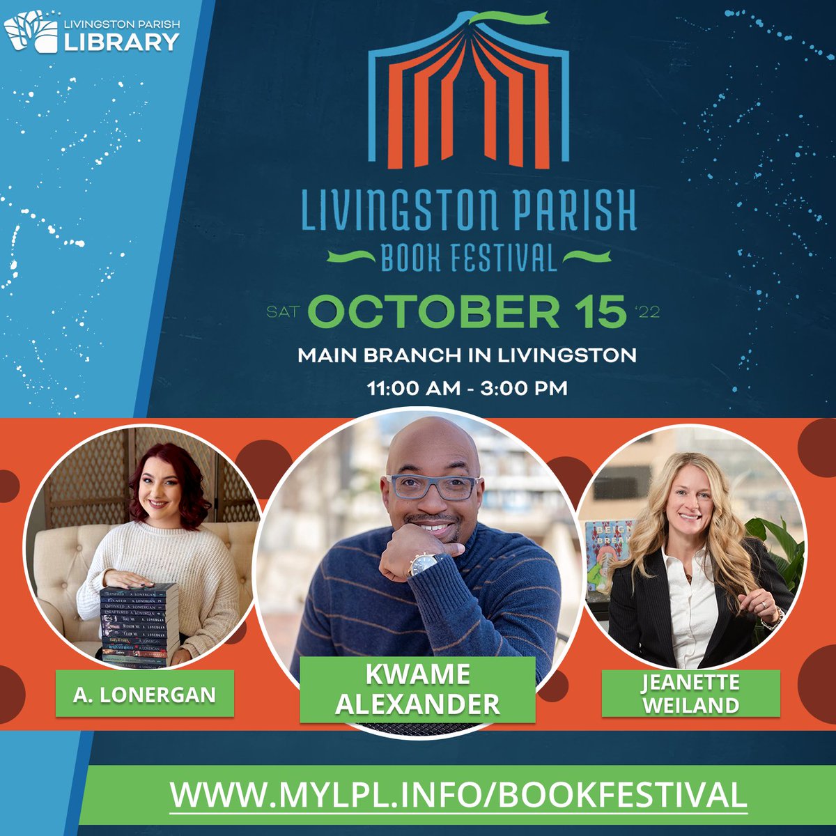 mylplinfo's tweet photo. REMINDER: All branches (except the Main Branch in Livingston) will be closed today for the Livingston Parish Book Festival. #mylpl #LPBookFest
-
https://t.co/pxzjHeqhm8 https://t.co/Ui7aA9xkYf