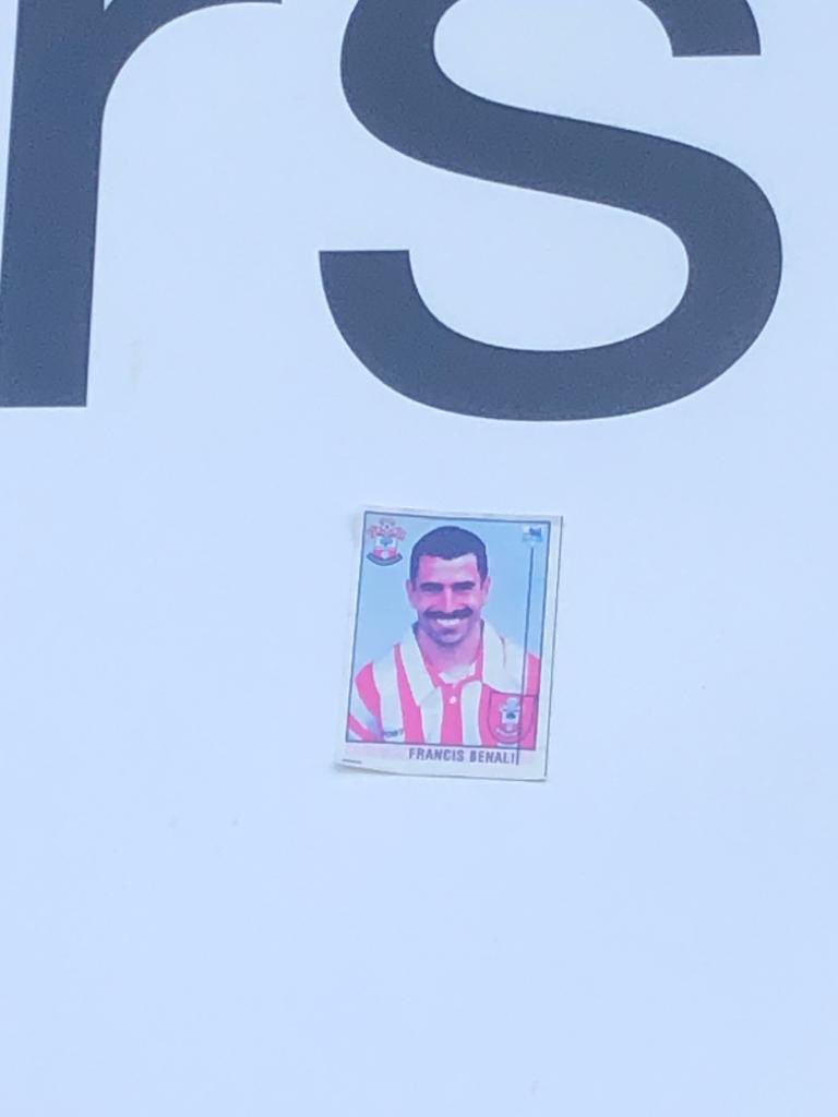Two months on and <a href="/FrannyBenali/">Francis Benali MBE</a> is still ‘enjoying’ the footie on show at <a href="/CTFCofficial/">Cheltenham Town</a> today #BenaliOnTour #CTFC #SaintsFC 👨🏻✌🏼