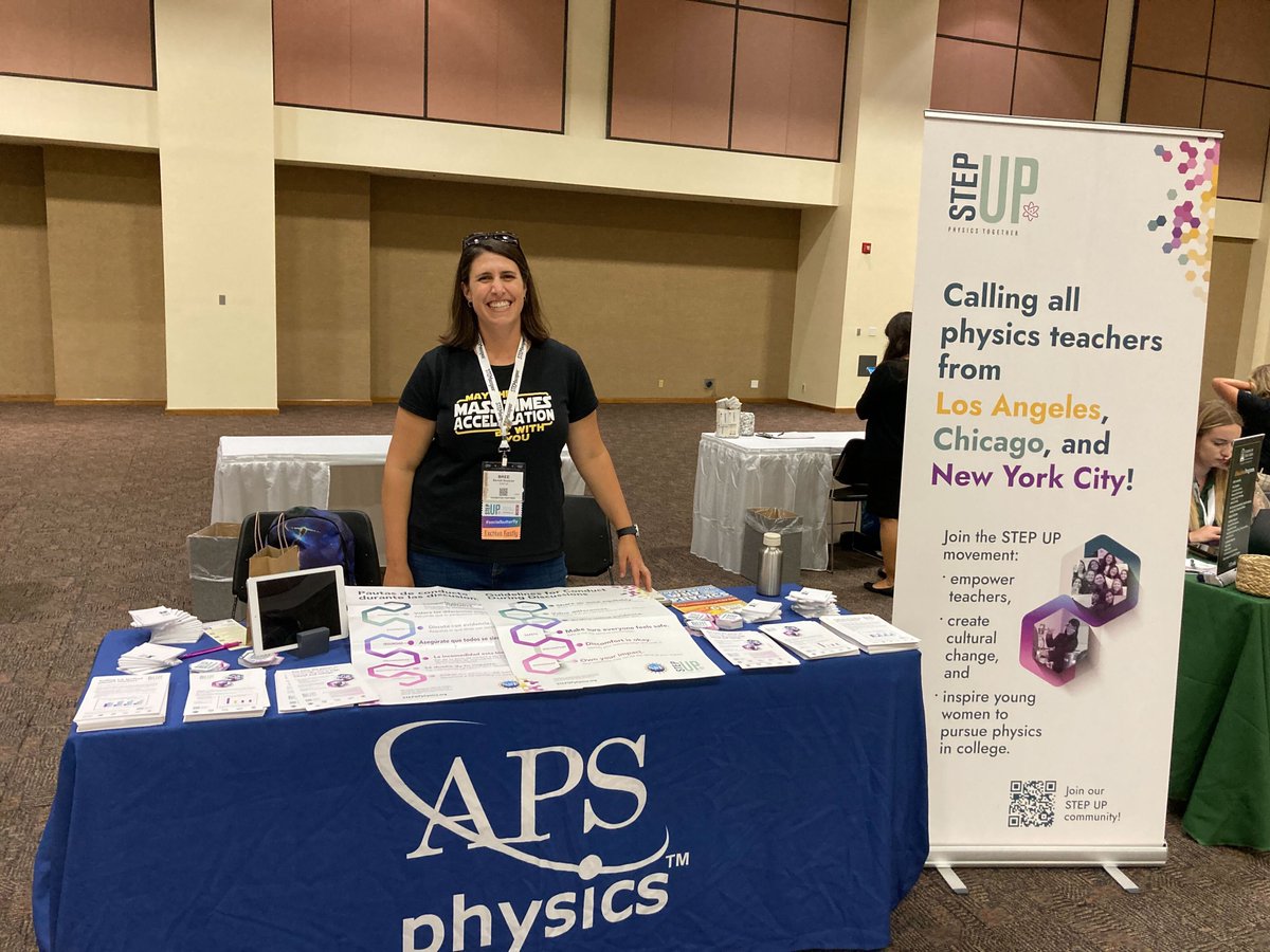 Have you checked our booth @cascience Conference yet? R u curious to know more about the STEP UP Community? @PoonehSabouri & @BarnettDreyfuss are here today! Come & meet them, ask ur questions and get some cool swag! #cascience22 #iteachphysics #teachscience