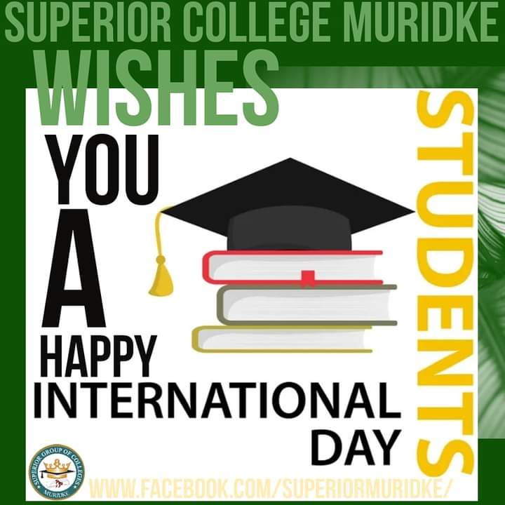 MuridkeSuperior's tweet photo. Happy Students’ Day! 
You are a student and at your learning stage. Learn everything you can because this opportunity will not come again. 
Happy Student’s Day to you!
#Superiormuridke
#HappyStudentsDay 
#2022collection https://t.co/to1eK3zHCc