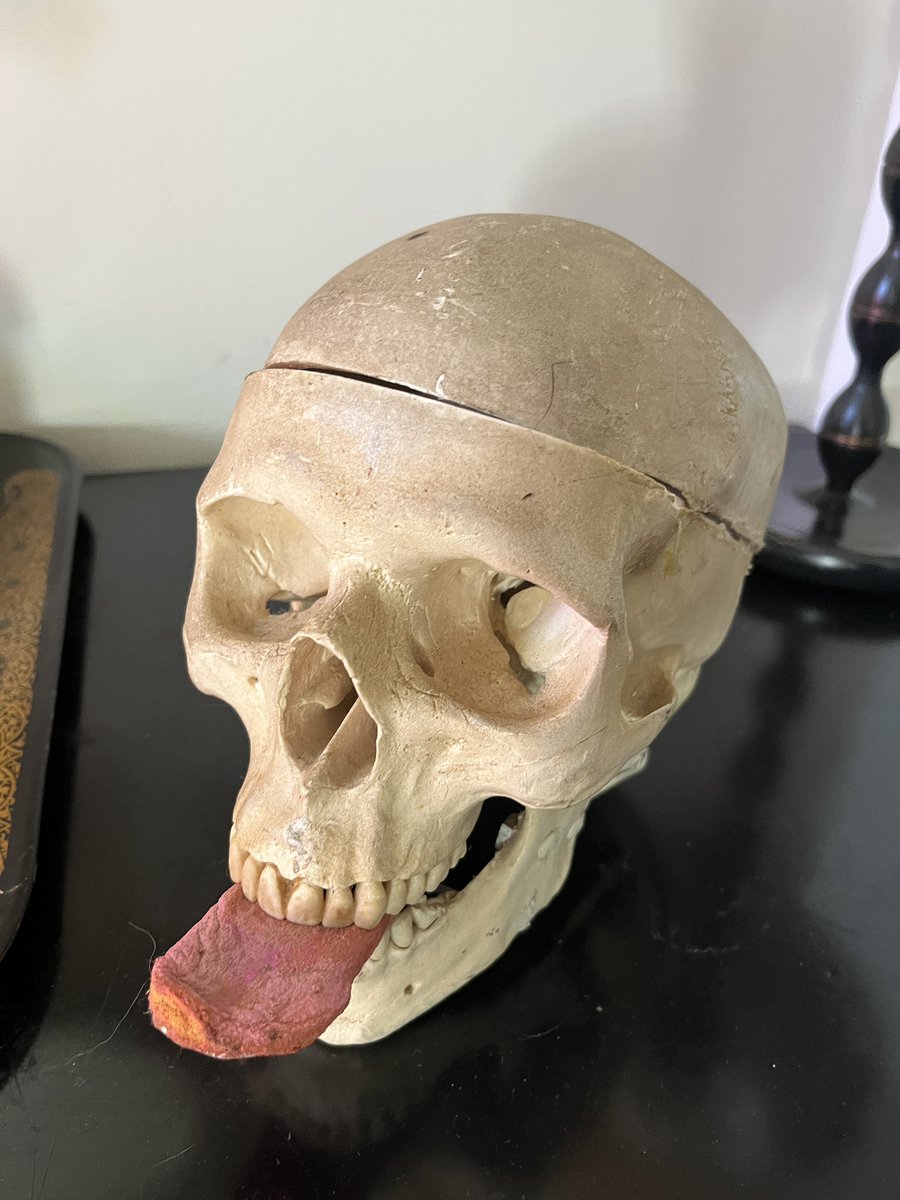 During my early days at 'Conan', I had a dumb idea for Hamlet to French kiss Yorick's skull. I asked our late, great prop master Bill Tull, 'There's no way you could make a tongue pop out of a skull, is there, Bill?' 'No problem,' he said. I still have it today. Happy Tulloween!