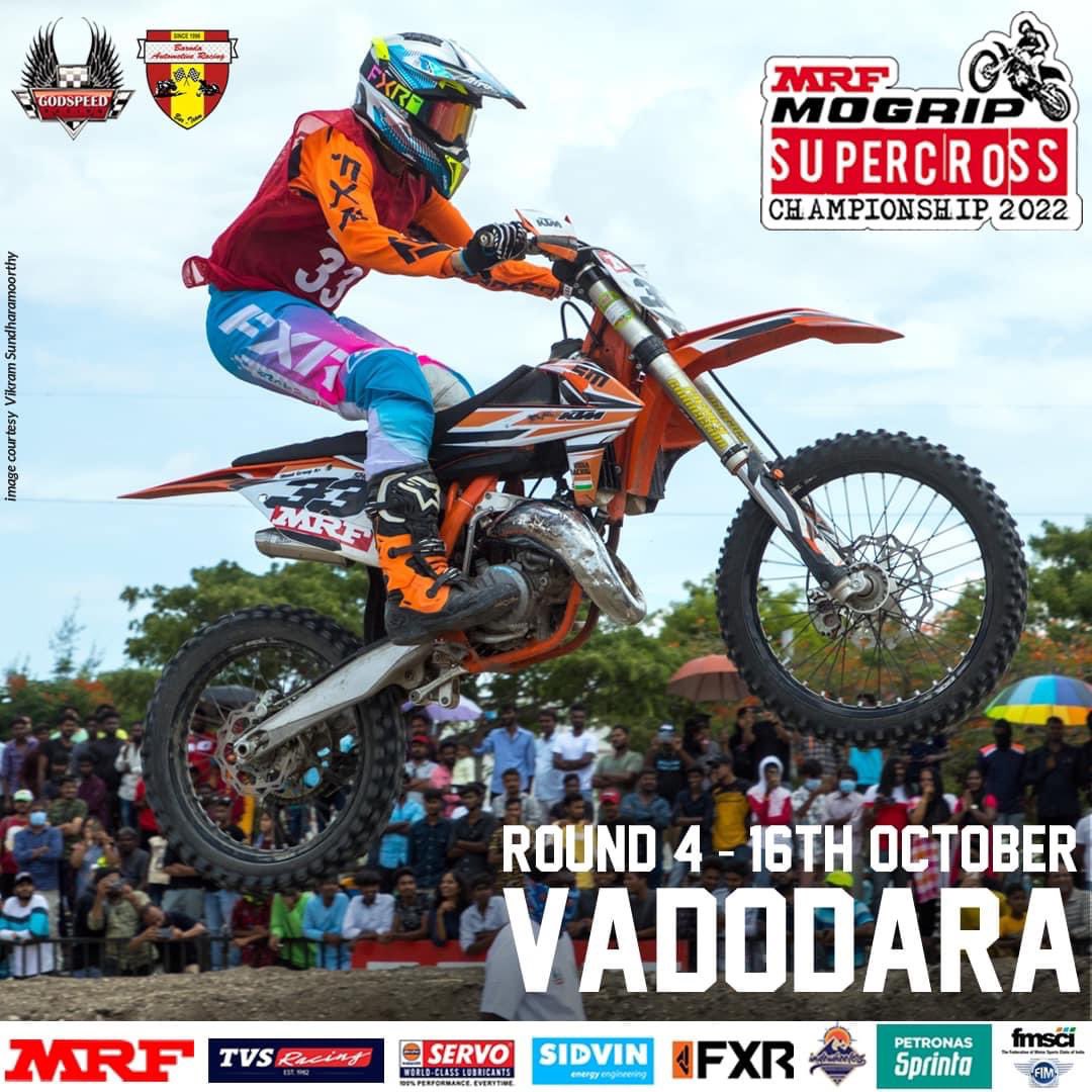 fmsci's tweet photo. Crowd thriller! Incredible Supercross action heads to Vadodara this weekend!! 

@fmsci @fmsci_wim 
@MRF_Racing
@TVS_Racing
@IndianOilcl 
#Sidvinenergyengineering
#FXRRacing #FXRMoto
#Indewheelers 
#PETRONASSprinta
#BarodaAutomotiveRacing https://t.co/MWPG67zALZ