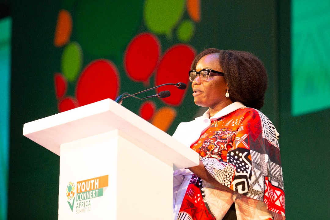 YouthConnektAf's tweet photo. The Executive Director Ms. Oulie Keita @ouliechristy addressing to the Participants at the #youthconnekt2022 Africa Summit.

#youthconnekt2022 https://t.co/rgDV73XZo2