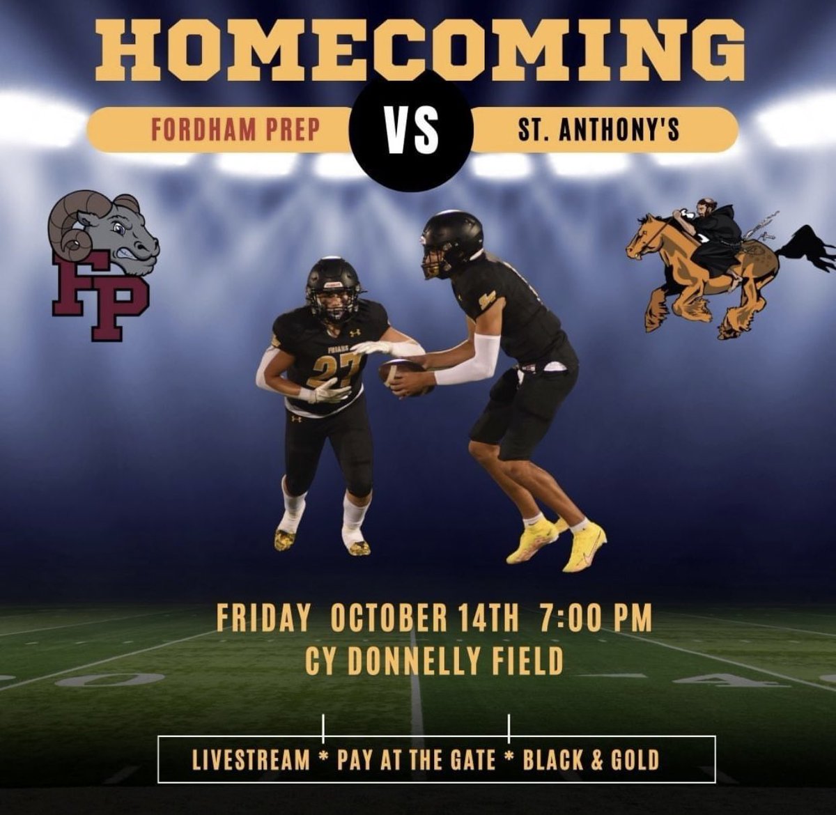 PrestonJCareyPJ's tweet photo. Great HOCO Win last night! First Homecoming✅ #wenoti #rightbacktowork
@StAnthonysFB @StAnthonysAth @StAnthonysHS @CoachMinucci https://t.co/neqAiK1WKi