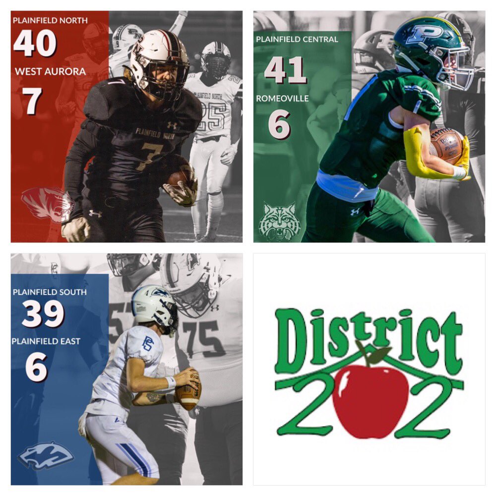 Plainfieldrises's tweet photo. PSD202 Football 🏈 results!!! @d202schools @BengalFB @PNTigerFootball @MkruszWildcats #pnhs #pehs #pshs #phscc Photo credit @PitonMedia https://t.co/aPYQpEGZX1