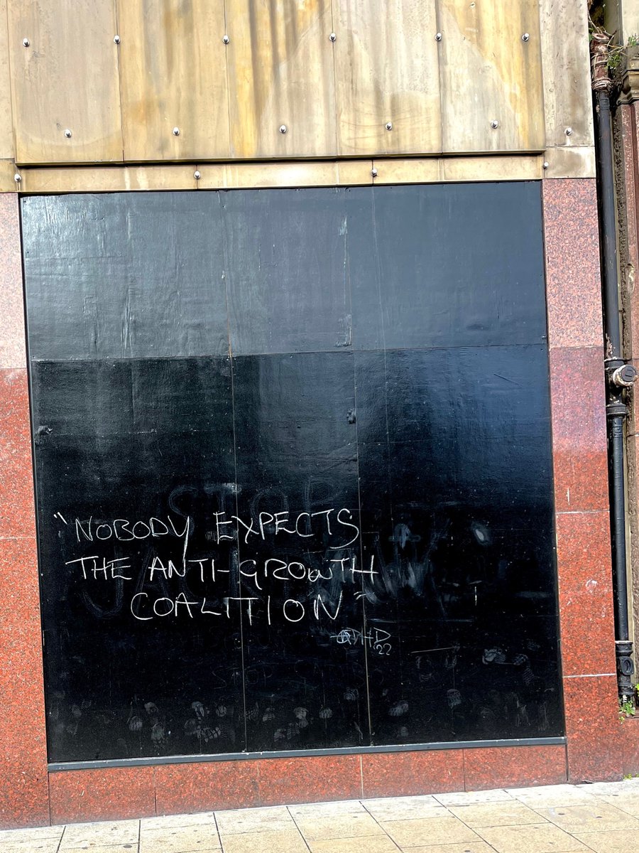 Too true… Edinburgh graffiti on a recently closed department store.