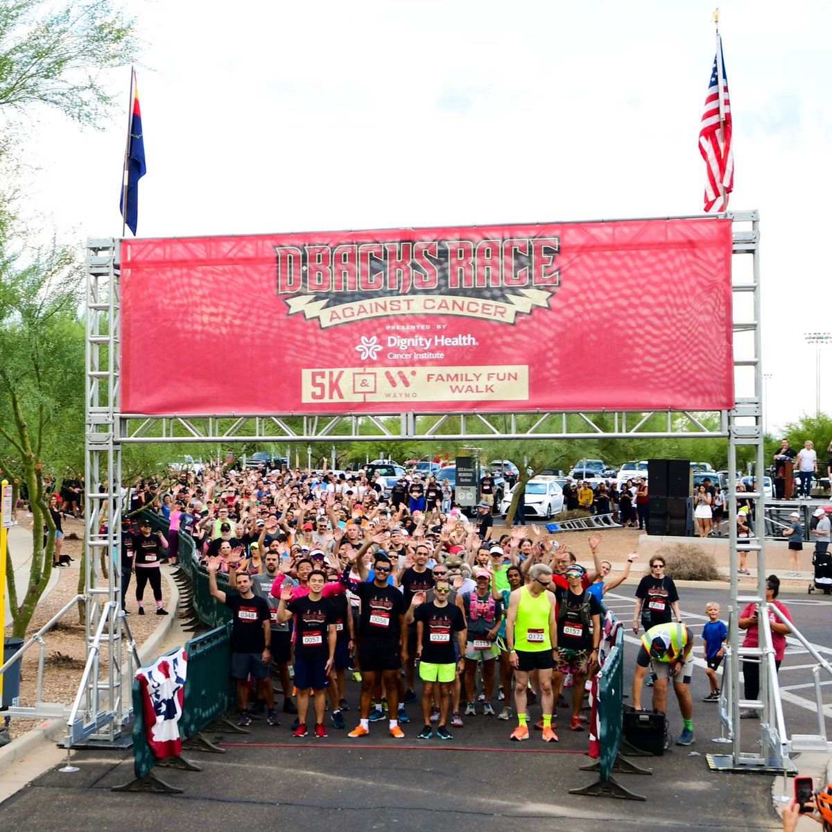 DbacksGiveBack's tweet photo. Our 9th annual #DbacksRace Against Cancer is officially underway! https://t.co/XWuPw2MiB2
