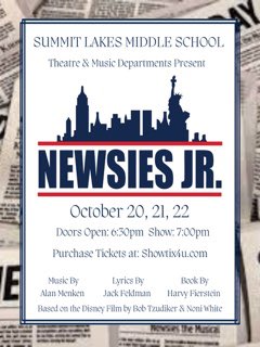 Buy your tickets now to Newsies Jr.! You don’t want to miss out on this fantastic show!