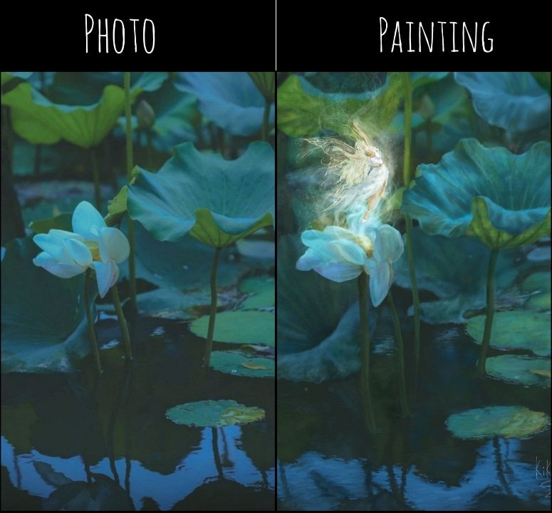 How I use photo reference ✨
Photo vs Painting

#ArtistOnTwitter #portfolioday #Digital #fantasy #digitalpainting #digitalart #illustration