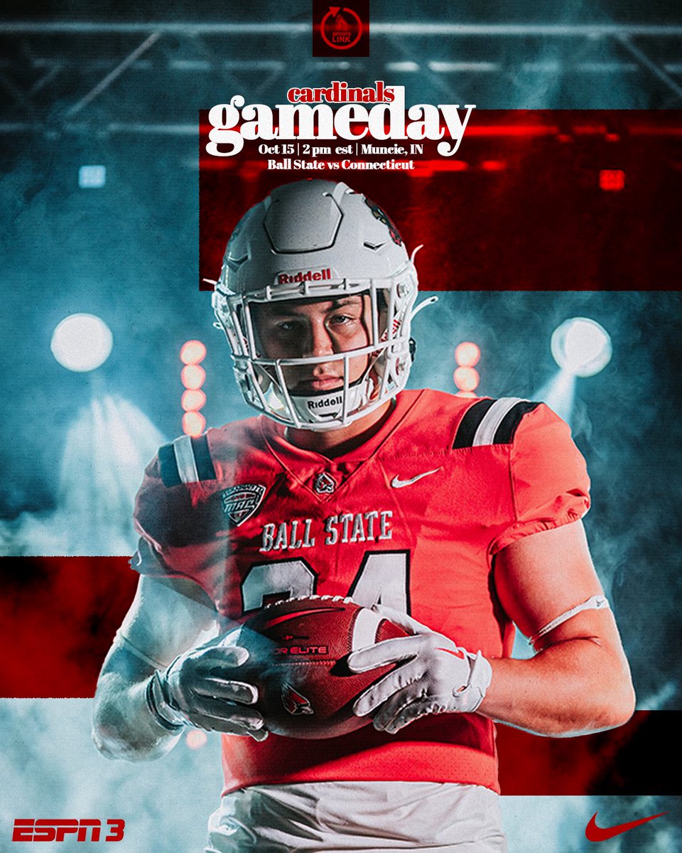 Ball State’s Back 🗣 in action against the UConn Huskies‼️
Pack The Scheu 🏟🏈

📸: <a href="/HudsonFrench55/">Hudson French</a> 
🎨: <a href="/n_l_lawler/">Nick Lawler</a> 

#ChirpChirp | #WeFly | #BallState | #SportsMediaMajor | #CollegeGameday