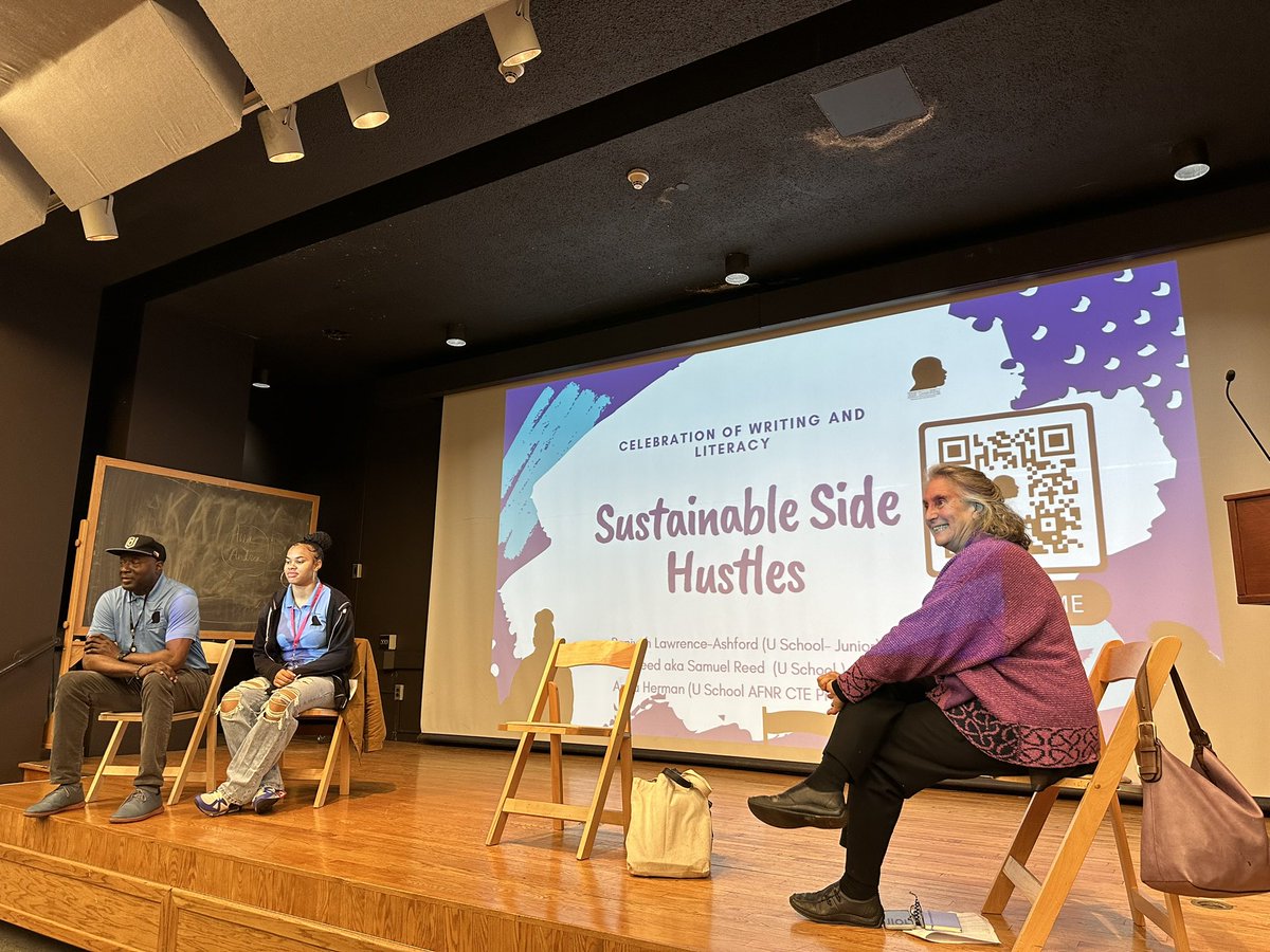 PhilWP86's tweet photo. During our first set of breakout sessions, PhilWP TC @sriii2000, @USchoolPhilly student Raniyah, &amp; teacher Anna H are presenting on “Asset mapping for sustainable classrooms and side hustles.”

#connectedlearning #nwp https://t.co/vSoPV8rkvm