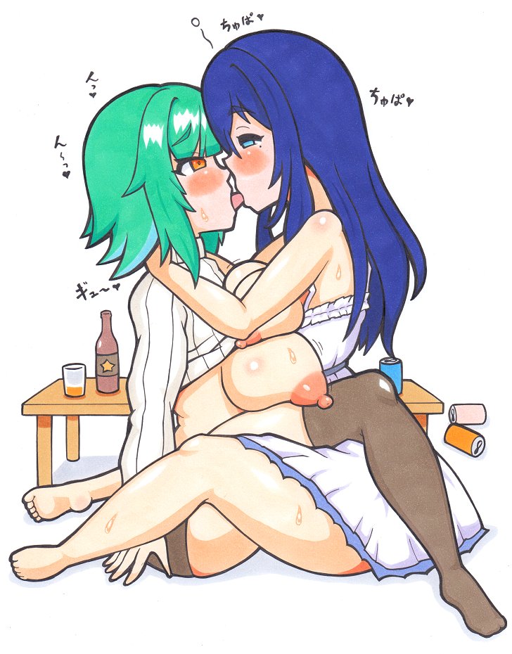 aibuihさんとktkujhsiさんのエッチ絵です、お酒の勢いで・・・
正直uihさんお酒クッソ強そうですけどシチュ優先でこのお二人に 