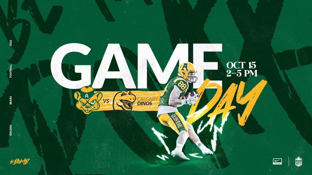 UABearsFootball's tweet photo. Battle of Alberta coming right up at 12 pm! #BOMB https://t.co/TlotA44kio