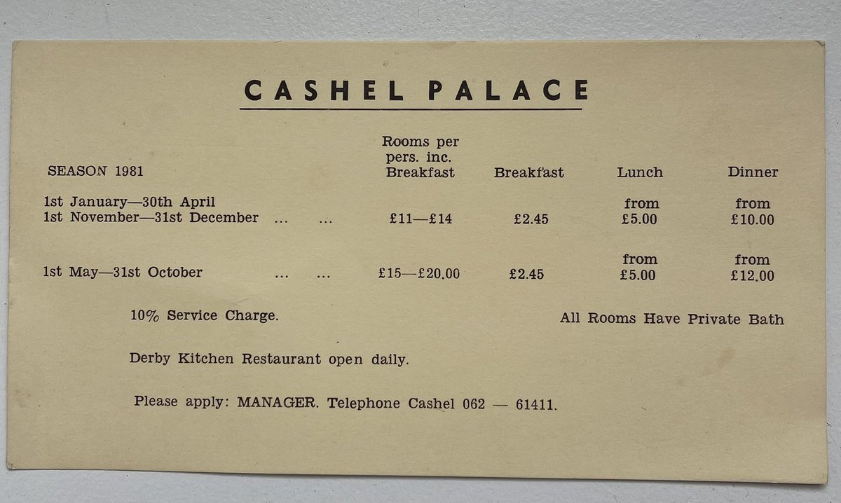 Good old days. #threewordtweet #1981 <a href="/CashelPalace/">Cashel Palace Hotel</a>