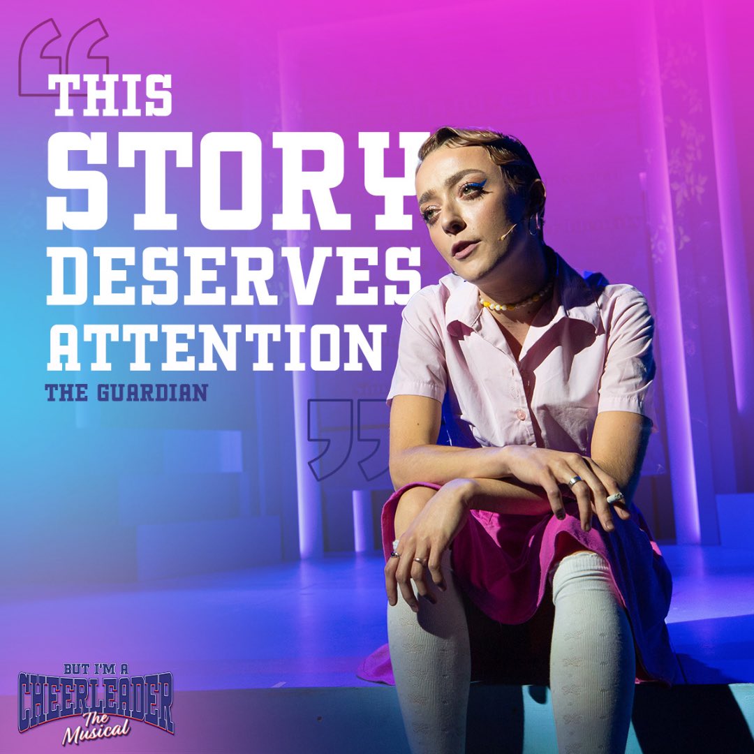 🎵 ‘I REMEMBER A GIRL, WHO NOT SO LONG AGO, FELL IN LOVE WHEN SHE LET DOWN HER GUARD. SHE FELT THAT WARM EMBRACE.
THIS GIRL, SHE LEARNED TO FLY’ 🎵 

<a href="/BIACheerleader/">But I’m a Cheerleader - The Musical</a> <a href="/guardian/">The Guardian</a> <a href="/Meganhillmusic/">Panda (💙,🧡)</a> 

#ButImACheerleader #seeingnewcolours #queerjoy

🎟 theturbinetheatre.com/whats-on/but%2…