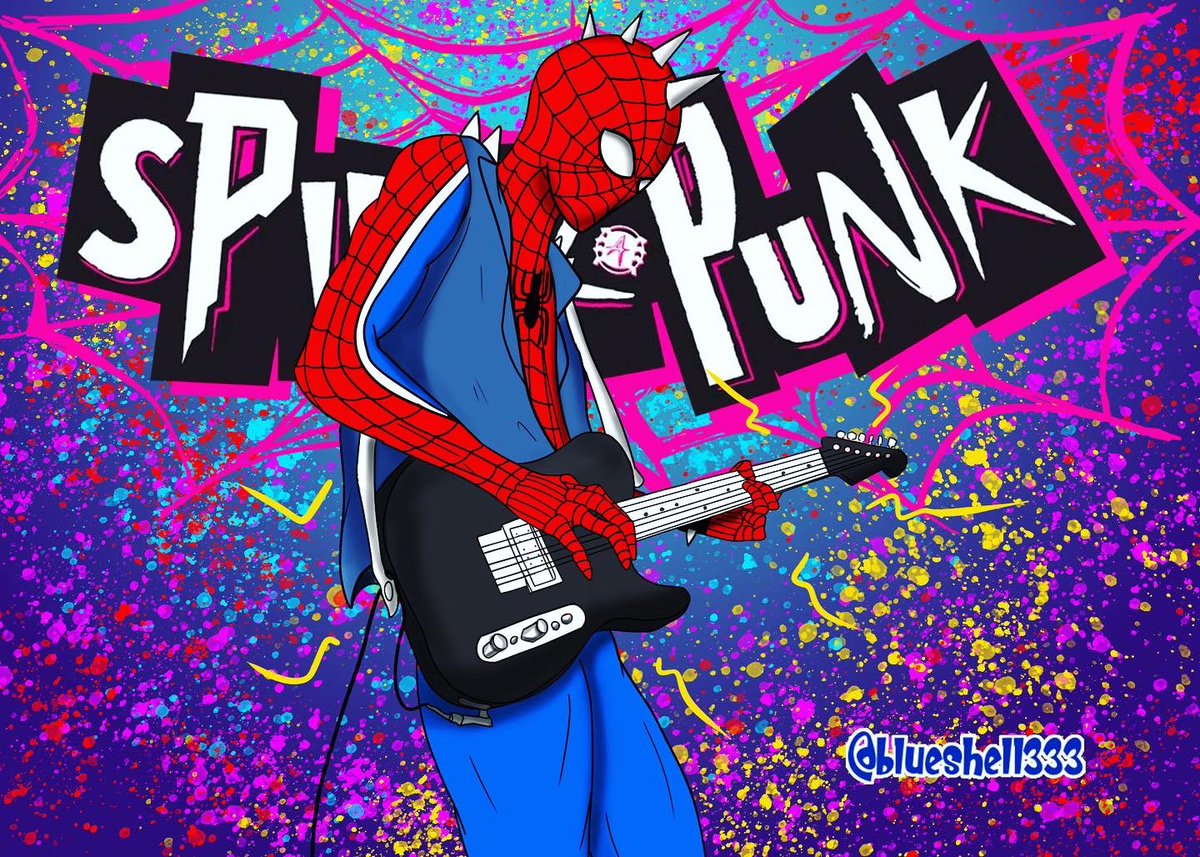 blueshell333's tweet photo. Blacktober day 15: freedom!! The embodiment of freedom in the spiderverse! Spider punk! 
.
.
.
#art #artist #drawing #love #blackartist #blueshell333 #blackart #blackcommunity #blacktober #blacktober2022 #spiderpunk #spiderman #spiderverse #marvel #freedom https://t.co/GffpL9pXCb