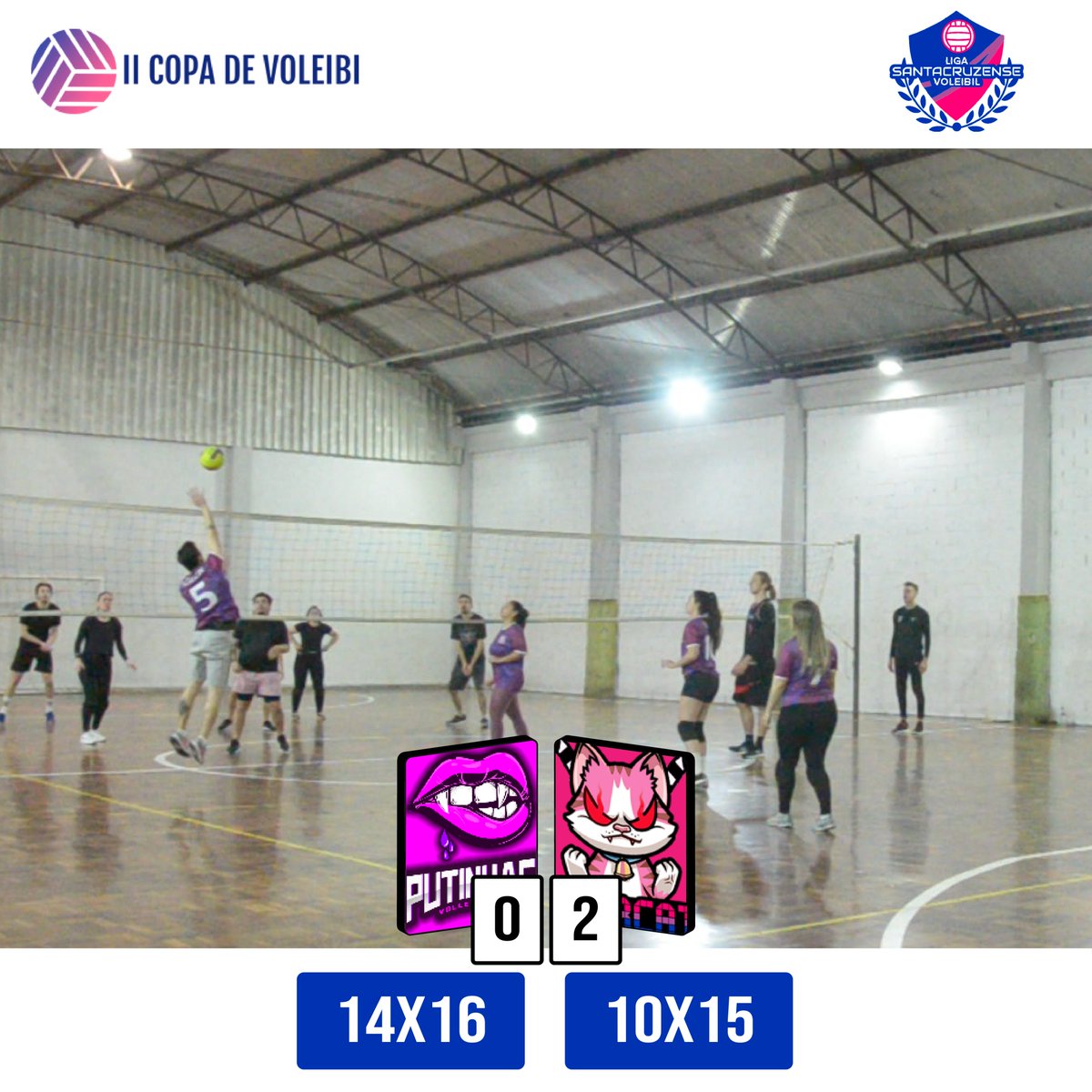 voleibi's tweet photo. #tbvolley #jogo7

Hoje falaremos do jogo que encerrou o Grupo A da nossa II Copa de Voleibi.

O duelo foi entre Putinhas VT e SugarCats. https://t.co/dOZjZkWgxs