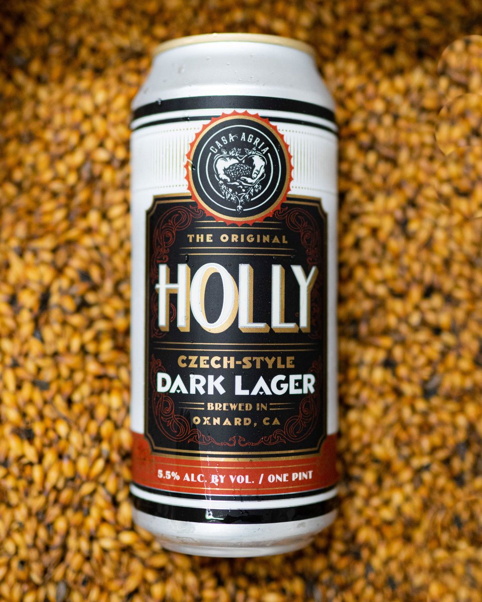 Nothing says fall like a fresh batch of Dark Lager. Holly is our Genuine Czech-style Dark Lager which is brewed with imported malts for a rich yet refreshing experience, & a delightful fall roasty flavor. Available on draft in our tasting room & in 4-packs in our online shop.