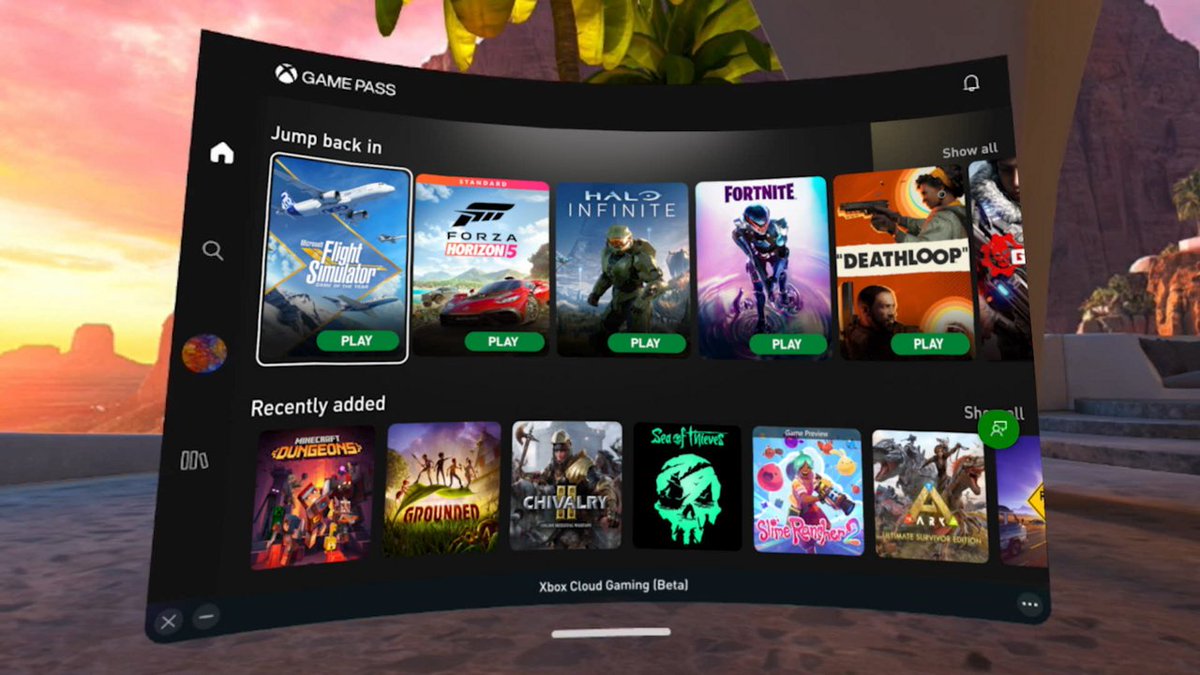 GameSpot's tweet photo. Xbox Game Pass is coming to Meta Quest VR headset https://t.co/J6Wi04uJId https://t.co/WOlYqFSW9c