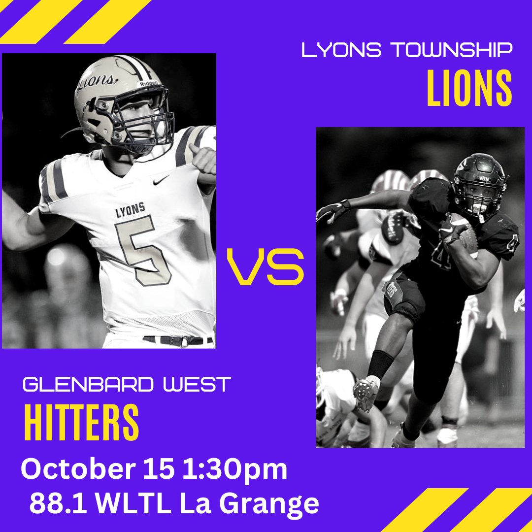 LT Football is on the air thanks to Dr. Patrick Pendleton! Tune in today at 1:30pm as the Lions take on #6 Glenbard West. Join Beckett and AJ on the call on-air at 88.1 FM, online (link in bio) and on the free <a href="/Audacy/">Audacy</a> app #FridayNightLights #Football #wearelt