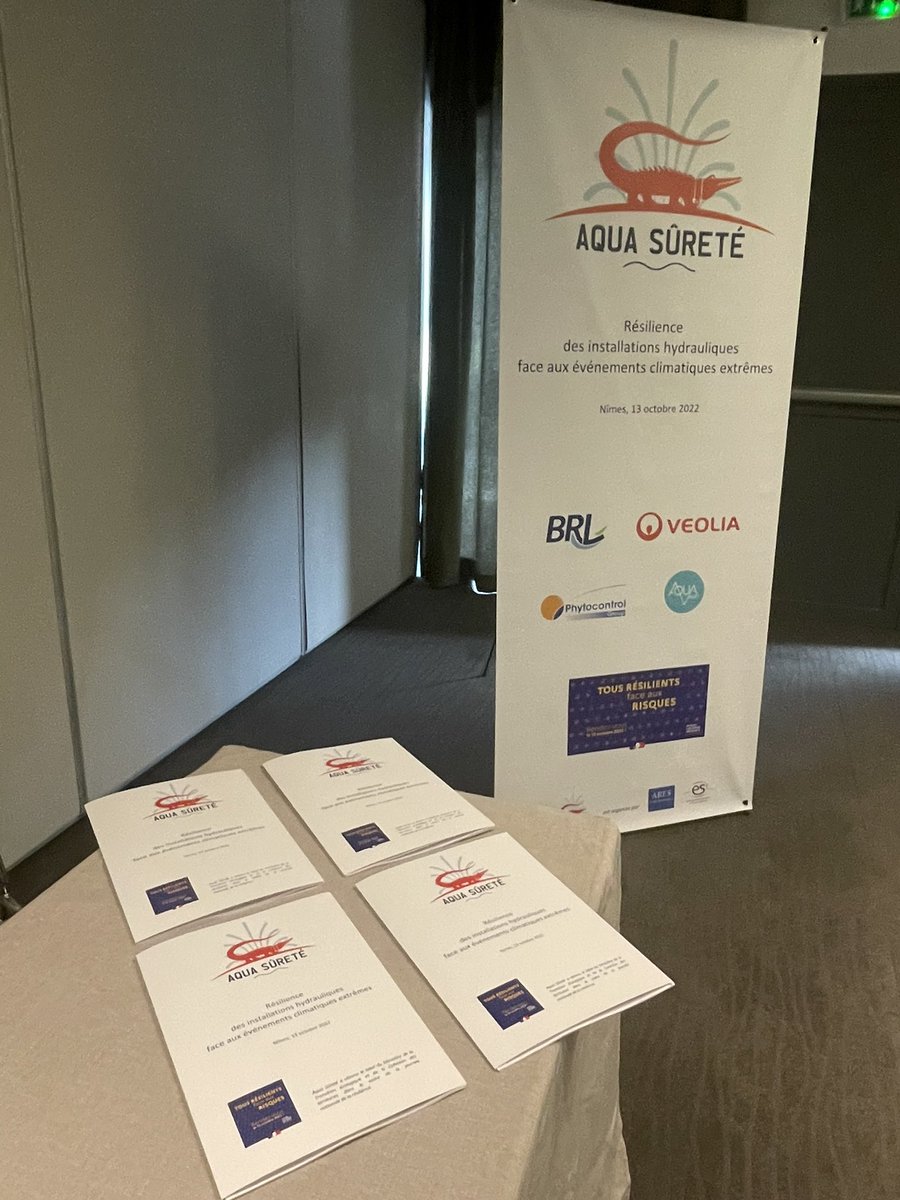 SecuEnv's tweet photo. Clap de fin pour la quatrième édition du forum AQUA SÛRETÉ. Un grand merci au Général Eric OZANNE, Commandant la 6ème Brigade Légère Blindée et Délégué Militaire Départemental du Gard, d’être venu conclure notre séminaire. 
 #Resilience #veolia #crise #climat https://t.co/iI0cJg3OoK
