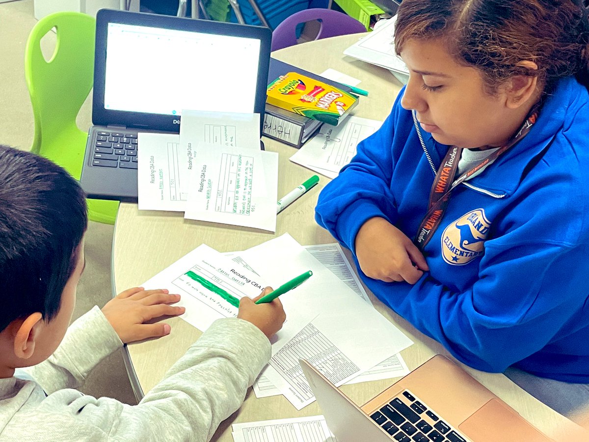 <a href="/MsHerrera_txst/">Alicia Herrera</a> is doing a fantastic job goal setting with each of her students after their reading CBA! Way to help students reflect on their practices and what they need to do to achieve more! ❤️ <a href="/jggomezsr/">Jesus G. Gomez Sr.</a> #AllRoosWillGrow