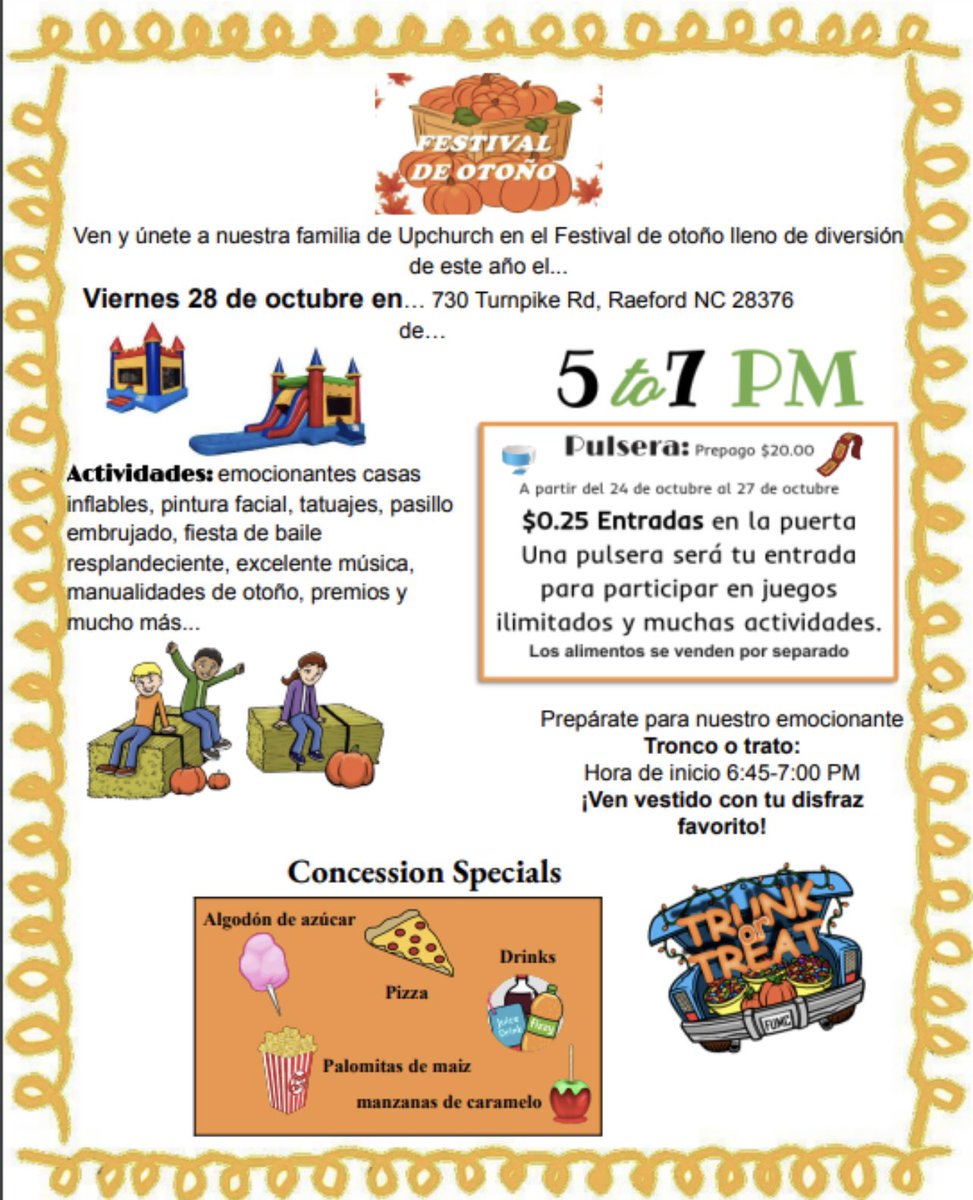 Join us October 28th for our fall festival!