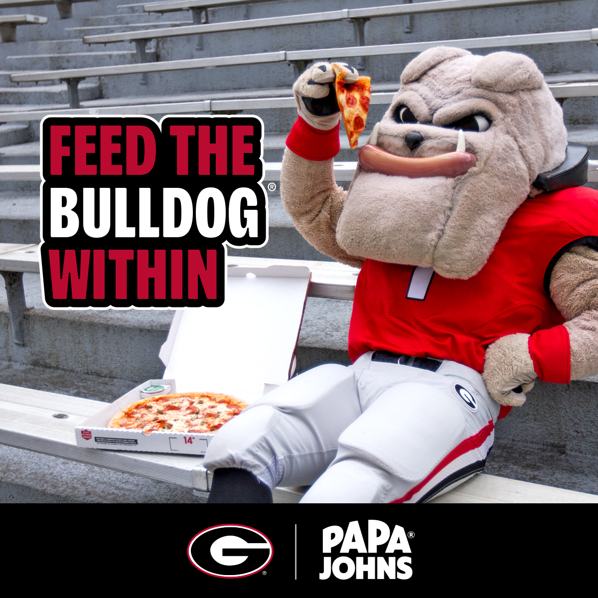 Unleash your inner Bulldog® on some EPIC Papa Johns pizza this season 🏈🍕
