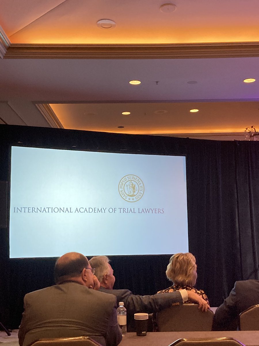 LesterTate's tweet image. Was very honored to be inducted into the International Academy of Trial Lawyers this morning.
