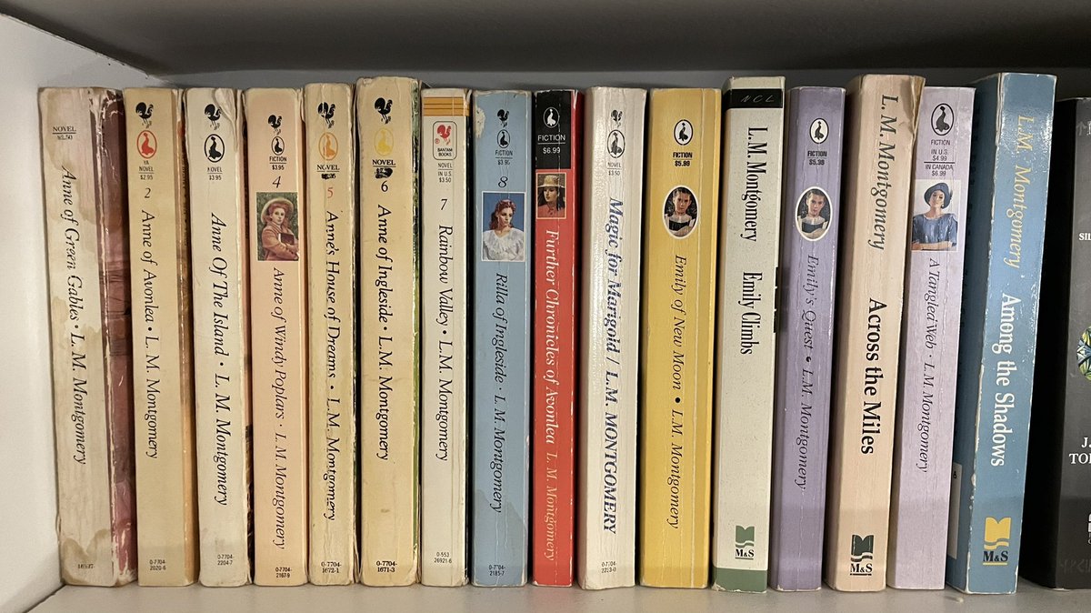 Terpvoice's tweet photo. @RevDaniel You’re a kindred spirit. The collection, the DVDs and an early edition of the original. Always love that Anne-girl. https://t.co/fHREIkItRy