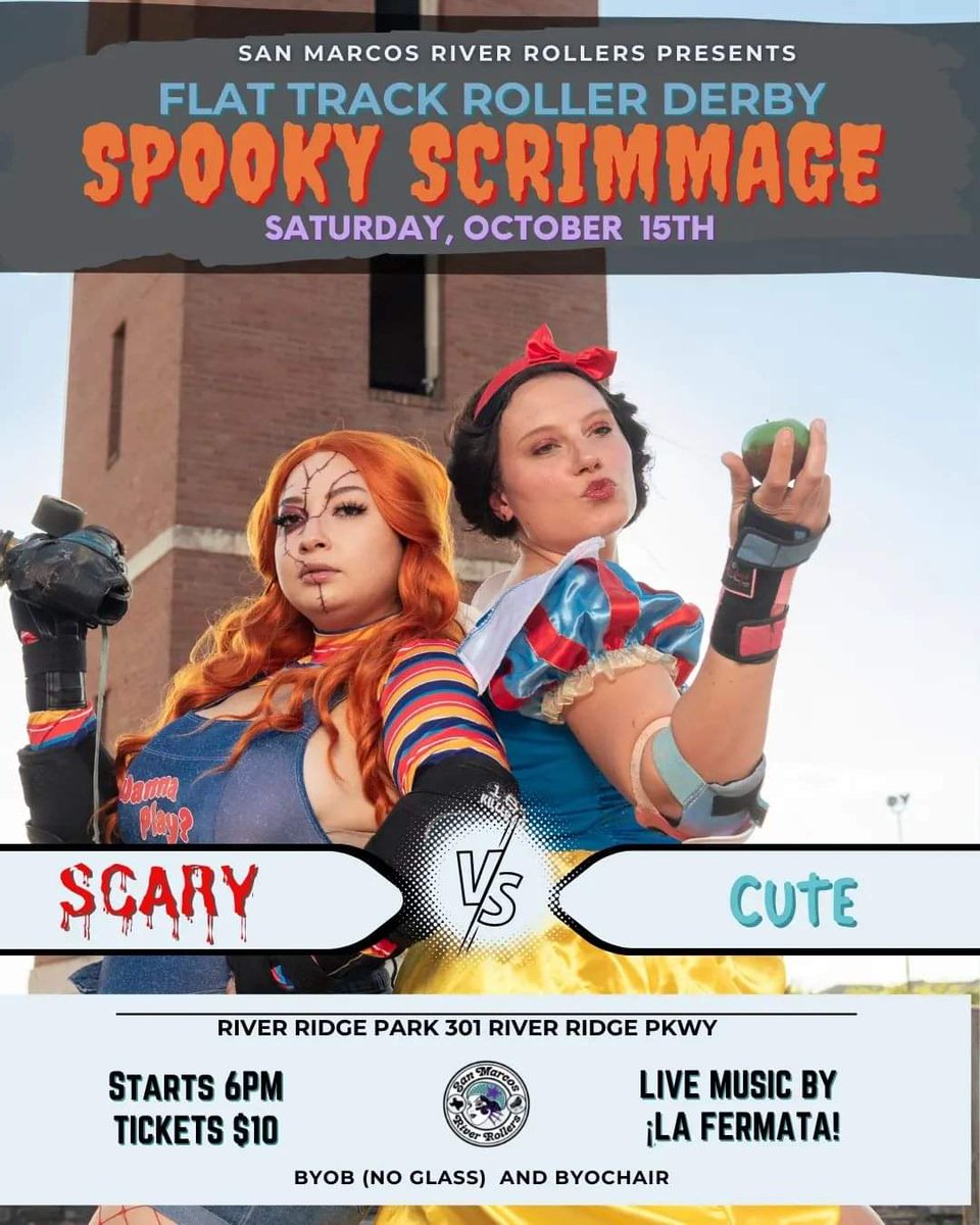 Our roller derby bout is today!!  Come out and watch!
* Get there early to get a good seat next to the action
* First whistle @ 6:00pm
* Half-time band - <a href="/lafermatamusic/">Lafermatamusic</a>
* After party @ @crafthousetx
* $10 (under 10yo free)
* BYOB (no glass)
* Bring your own chair

📣Team Cute 😁