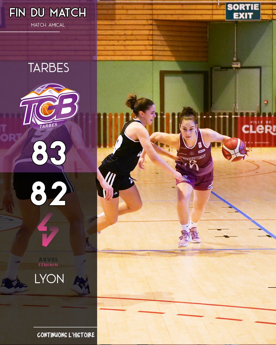 tgbbasket's tweet photo. 🔥 Quel match de nos Tarbaises qui remportent la rencontre face à l'ASVEL avec 3 points à la dernière seconde de Marie-Paule Foppossi qui donne la victoire aux violettes !

#tgbensemble #continuonslhistoire https://t.co/u4Gm7dyJdf