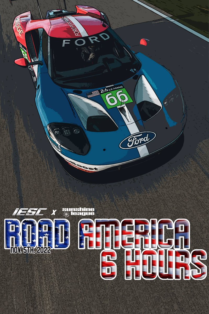 Road America has arrived!  Come join us for a 6hr endurance race featuring DPi, LMP2, and GT classes.

Race is on November 5th, and all information is available now.

Signups will open next Saturday, October 22nd.  Hope to see you on track! 🙂