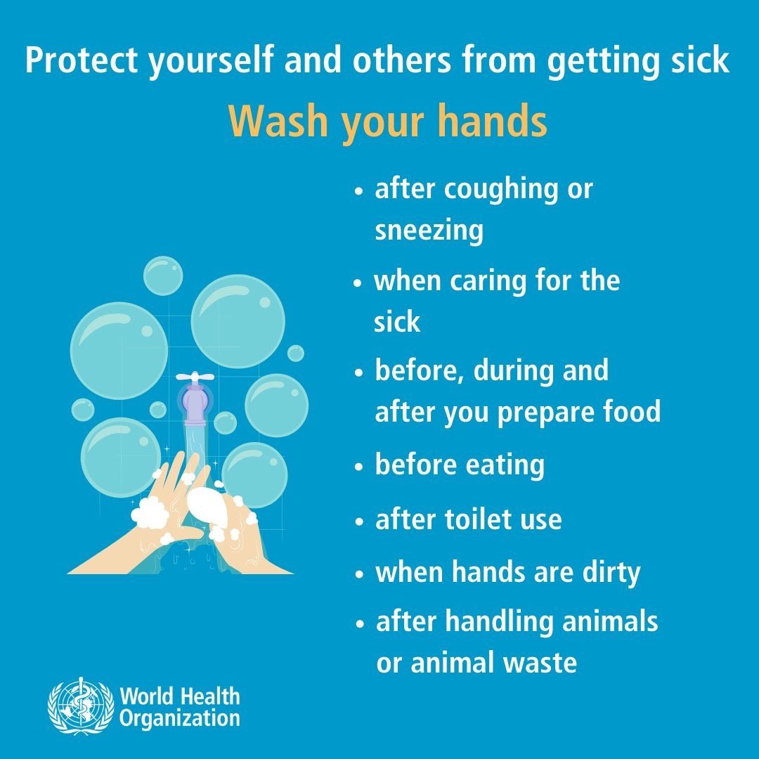 Protect yourself and others from getting sick:
#WashYourHands frequently.

#GlobalHandwashingDay