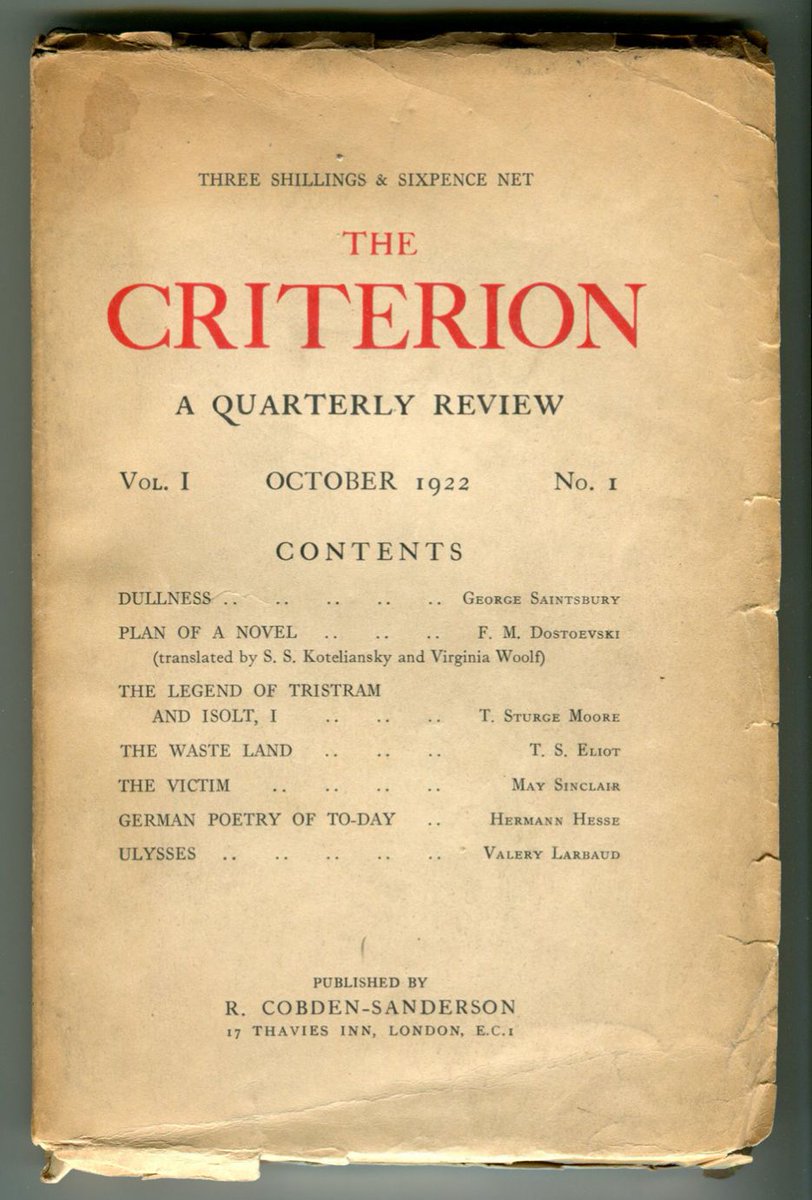 International T. S. Eliot Society tweet media