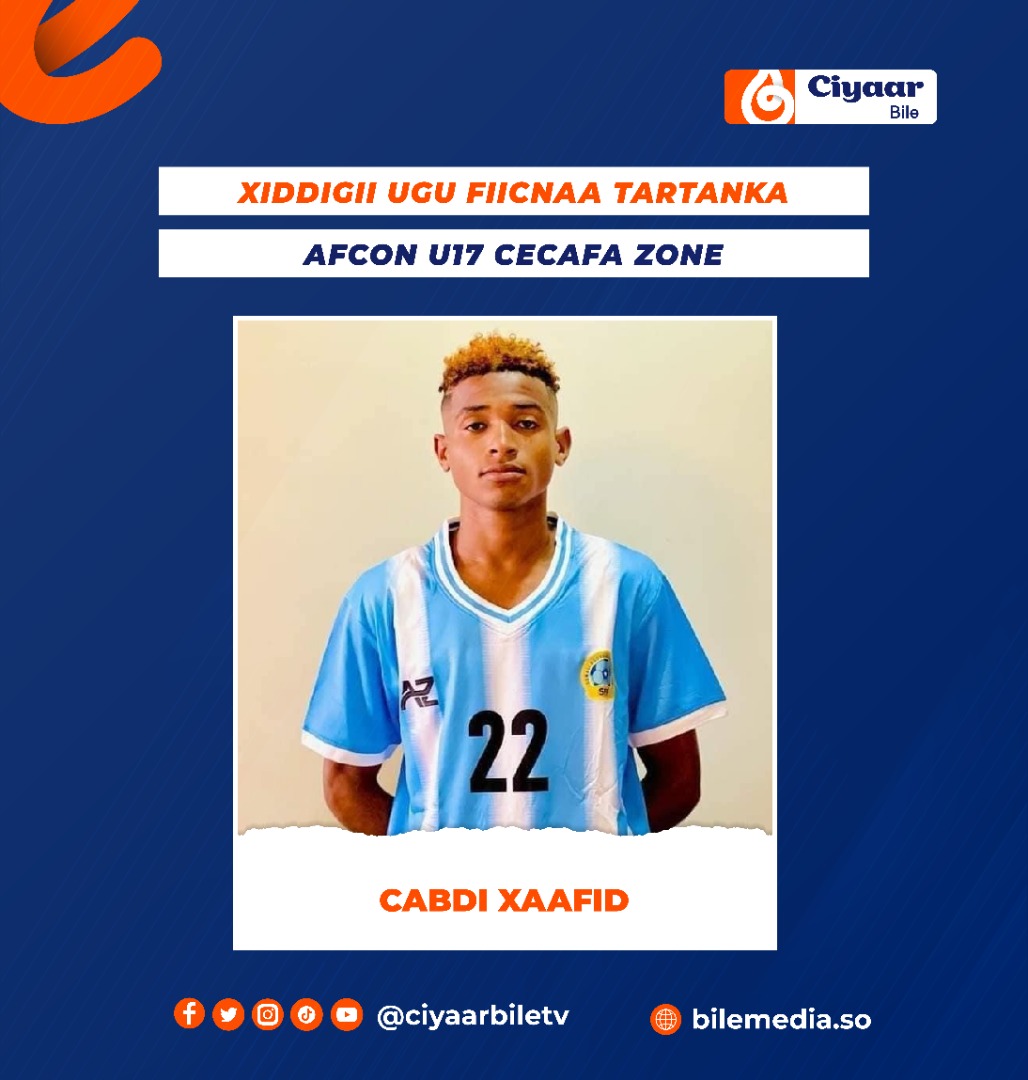 ciyaarbiletv's tweet photo. Abdixafiid ayaa loo doortay xiddigii ugu fiicnaa tartanka 17-jirada AFCON U17 ee CECAFA Zone.
#SouthSudan
#Somalia
#AFCONU17
#CECAFAzone https://t.co/r9YhoHjjQN
