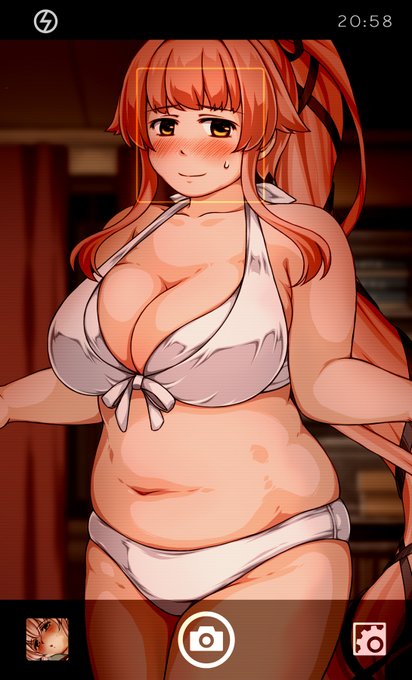 夜も更けてまいりましたので先日のバルジ由良のよくやってる加工絵を。撮ってる風の絵好き。 