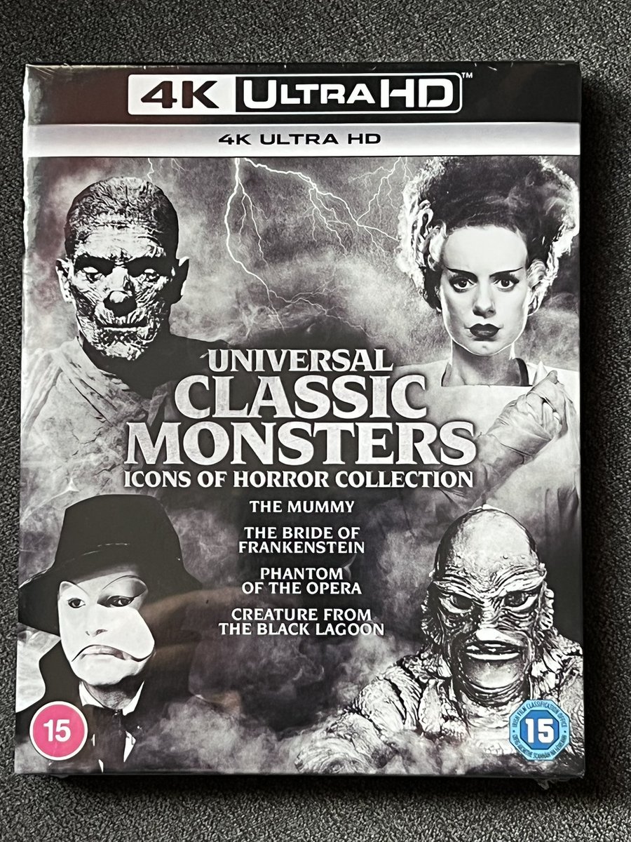 bigalthewasp's tweet photo. Todays pick up from the awesome @hmv universal classic monsters 4k collection volume 2 to go with the one I bought last year 👌#4k #4uhd #physicalmedia @hmvSwansea https://t.co/bjiP54OIQJ