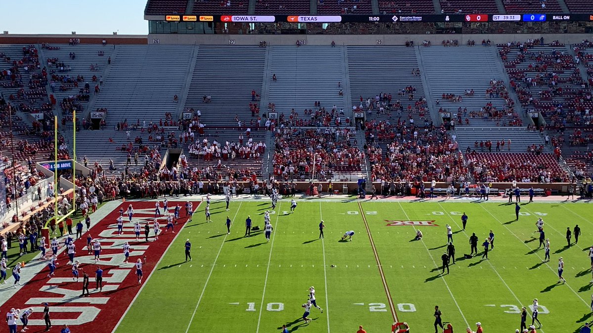 Student section - 30 minutes until kickoff.