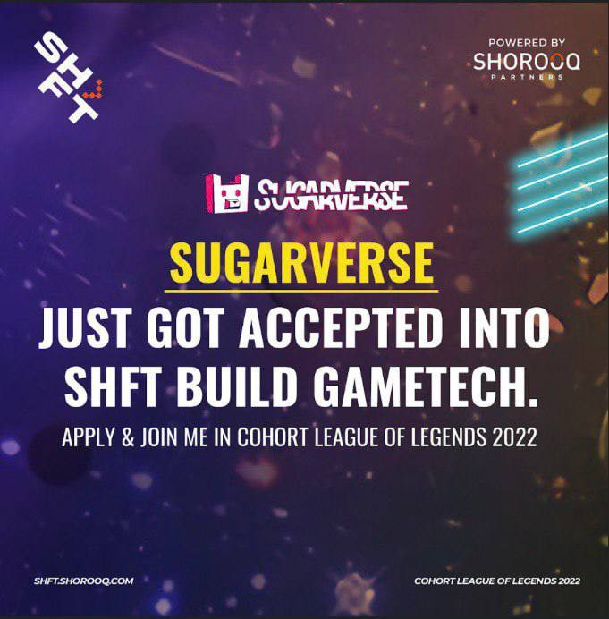 Real_Sugarverse's tweet photo. 🤩 #Sugarverse is excited to announce joining the #SHFTBuild #Gametech 2022 by @ShorooqPartners https://t.co/M8WtgNnNgd