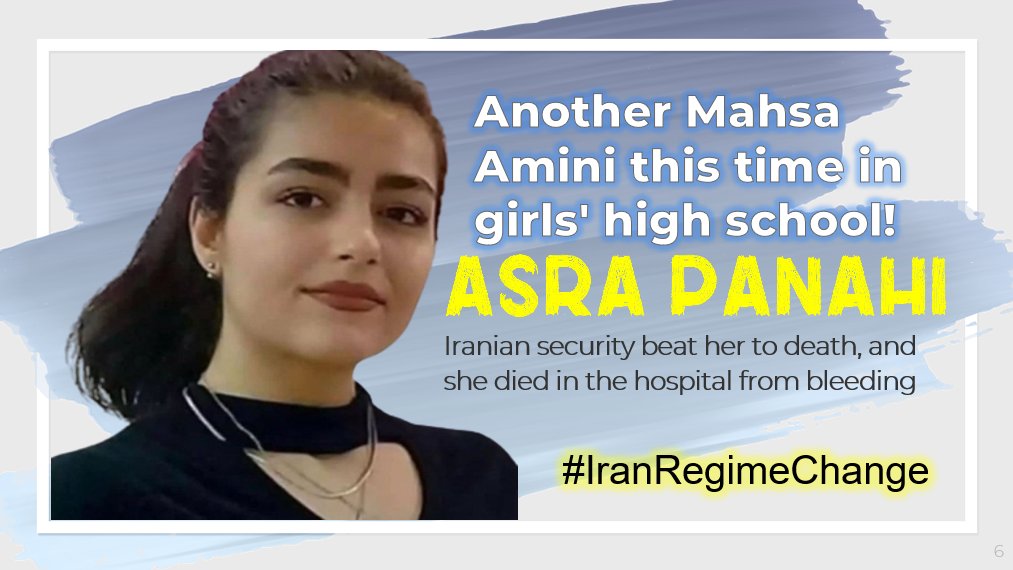 GirlNextAlley's tweet photo. She was just a SCHOOL GIRL with empty hands... With heart full of dreams
Can you believe this is actually happening in IRAN? 
Say her name 💔
  #اسرا_پناهی  #مهسا_امینی 
#اعتراضات_اعتصابات_سراسری https://t.co/sVvSWZOm1s