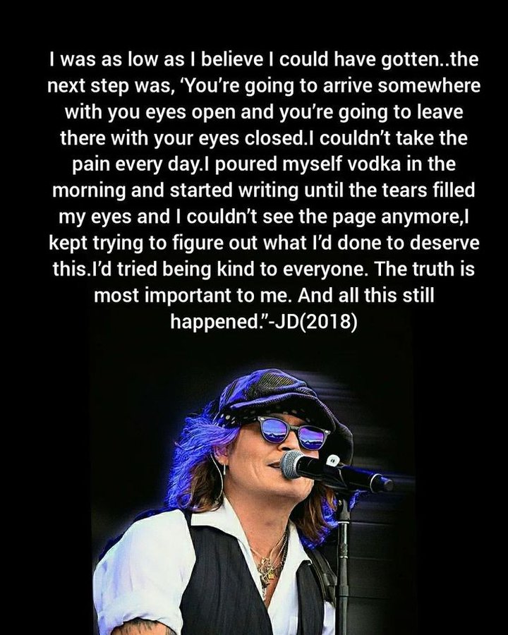 JDs_Best_Life's tweet photo. Sadly, he wasn't always strong. Nobody could be after ALL he had to suffer & why?🤔Cos he met the 👿 & spent yrs in #HELL! After he thought he was finally #EXORCISED! there was even more to come. The 👿 wasn't done with him 😠 #HeartBreakingHonesty! 😢🫂
#JohnnyDeppRises https://t.co/lylI0NUh4l