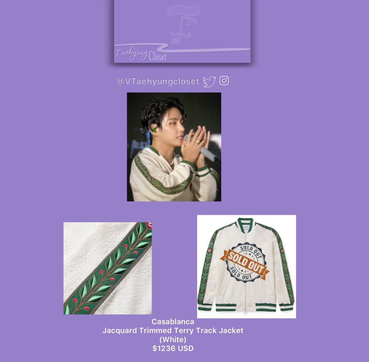 Kim Taehyung Closet 🐆ⓥ ✌️We Purple You TAEHYUNG💜 tweet media