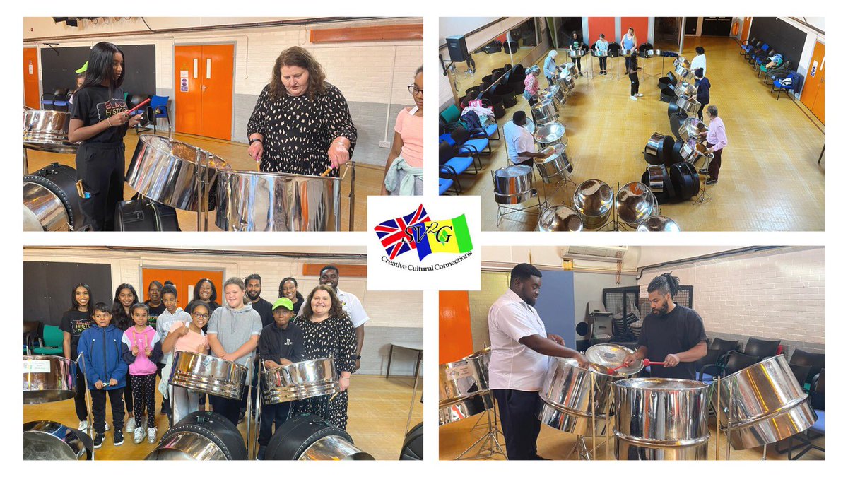 👋🏽Today we welcomed visitors from the @Peoples_health to our steelpan classes! Thank you for all you support 😁We hope you enjoyed taking part in our workshop. 🎶🎵 #steelpan #soca #carnival #music #caribbeanmusic #socamusic #caribbean #steeldrum #trinidadcarnival #calypso